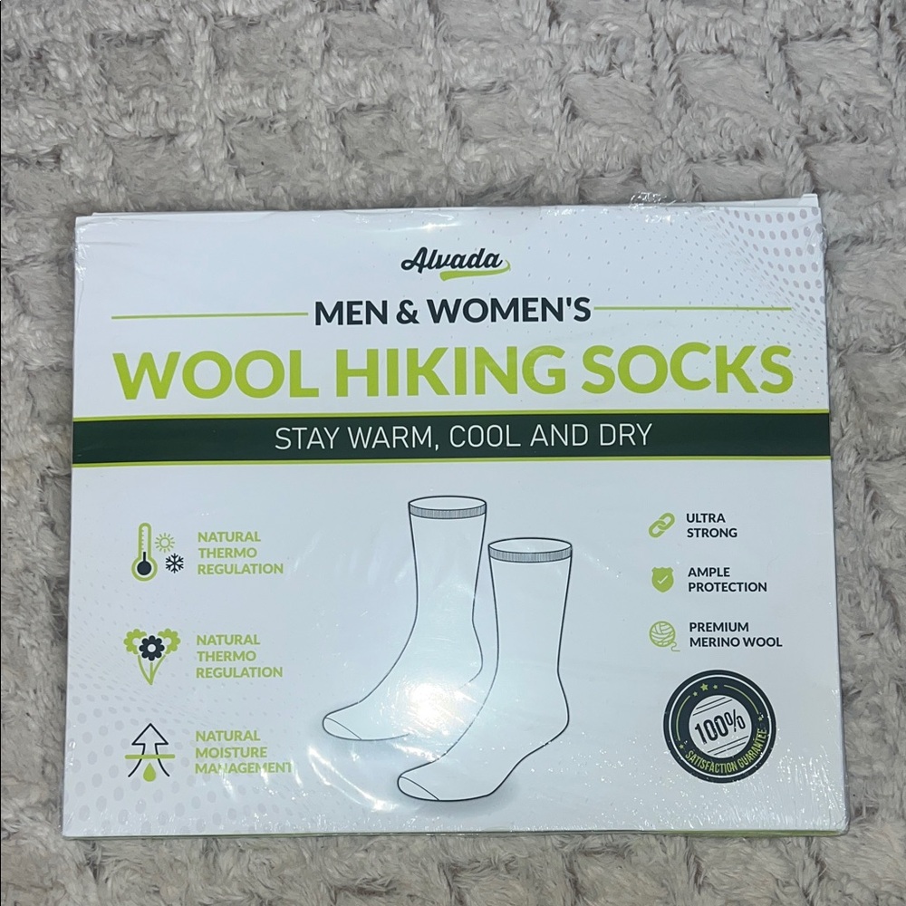 Wool Hiking Socks - White